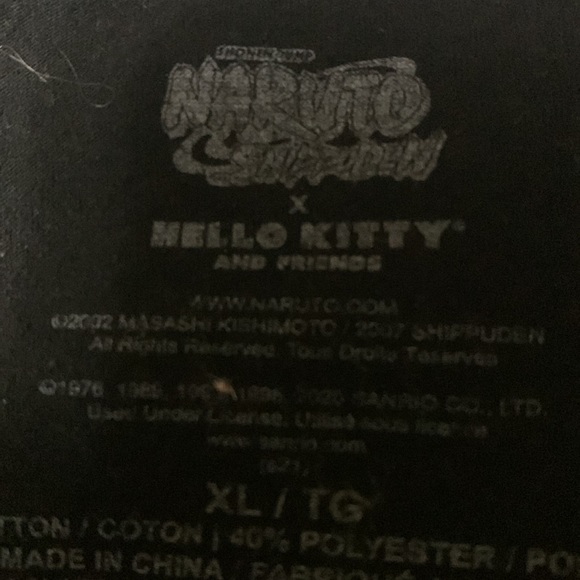 Shonen Jump Naruto Shippufen Hello Kitty Vintage Tshirt - Picture 3 of 3